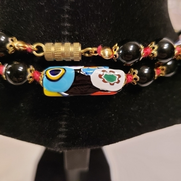 Vintage Italian Millefiori bead necklace art glass - Picture 8 of 10